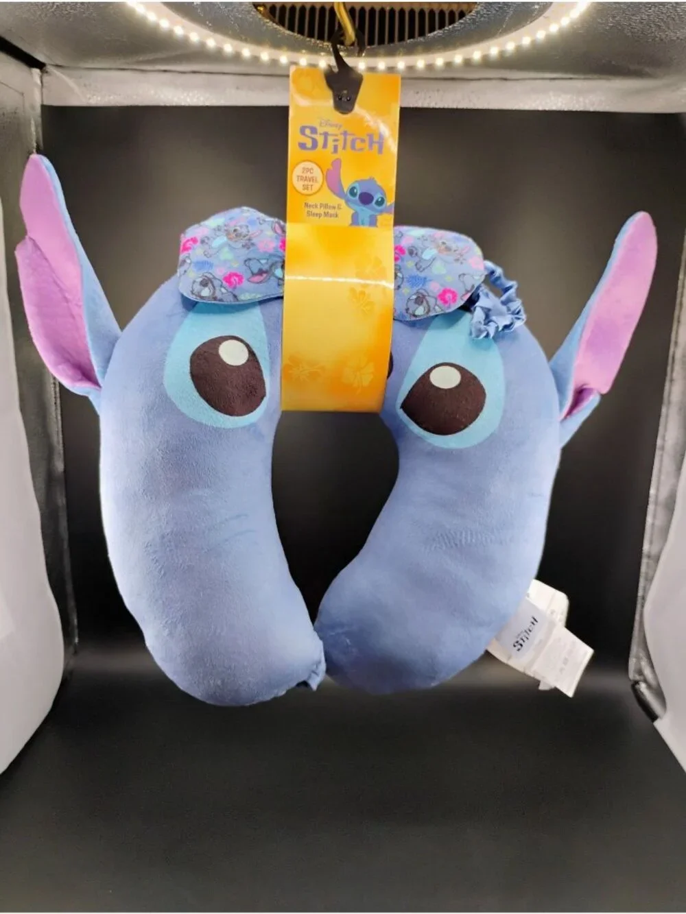 Disney Stitch 2-Piece Travel Set Neck Pillow & Sleep Mask Plush